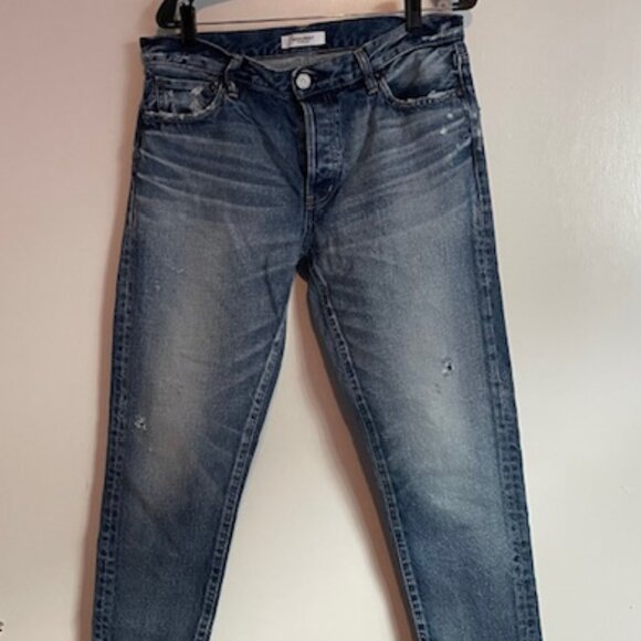 Moussy Denim - Moussy Vintage Jeans Distressed Blue Denim Size 30 Frayed Faded Button Fly GUC